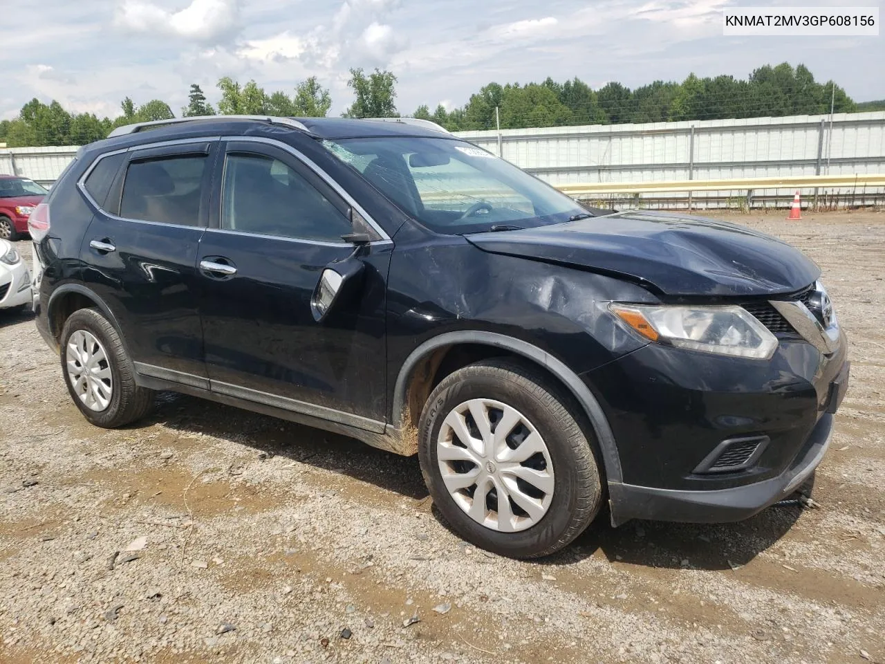 2016 Nissan Rogue S VIN: KNMAT2MV3GP608156 Lot: 61369884