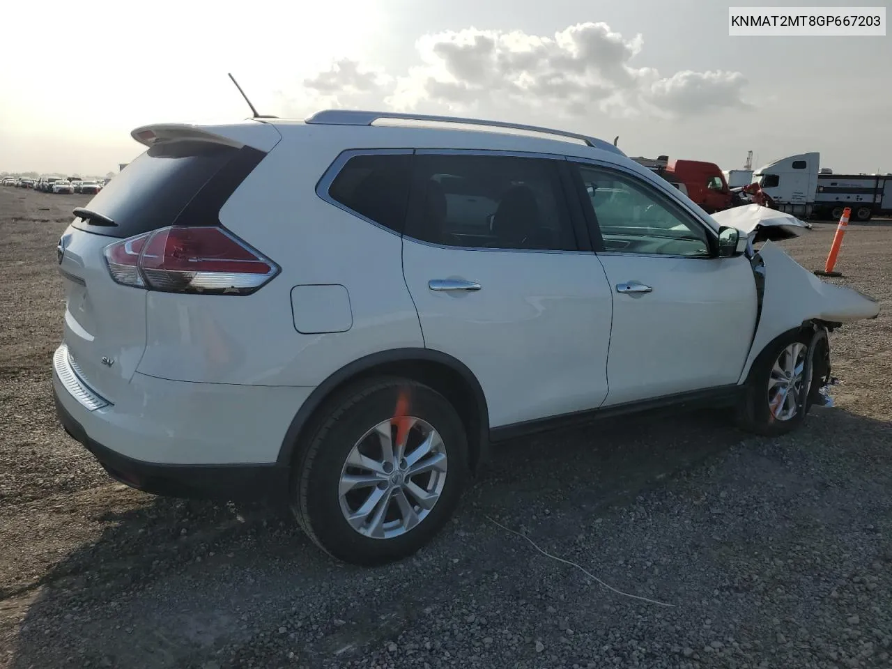 2016 Nissan Rogue S VIN: KNMAT2MT8GP667203 Lot: 61748054