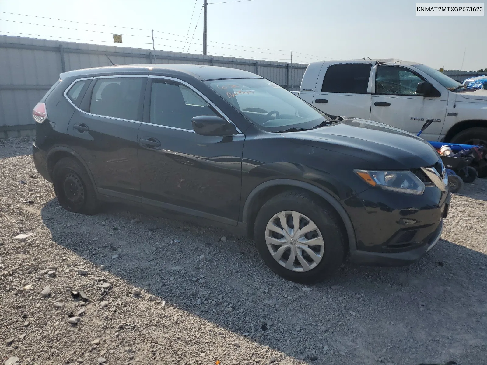 2016 Nissan Rogue S VIN: KNMAT2MTXGP673620 Lot: 62002494