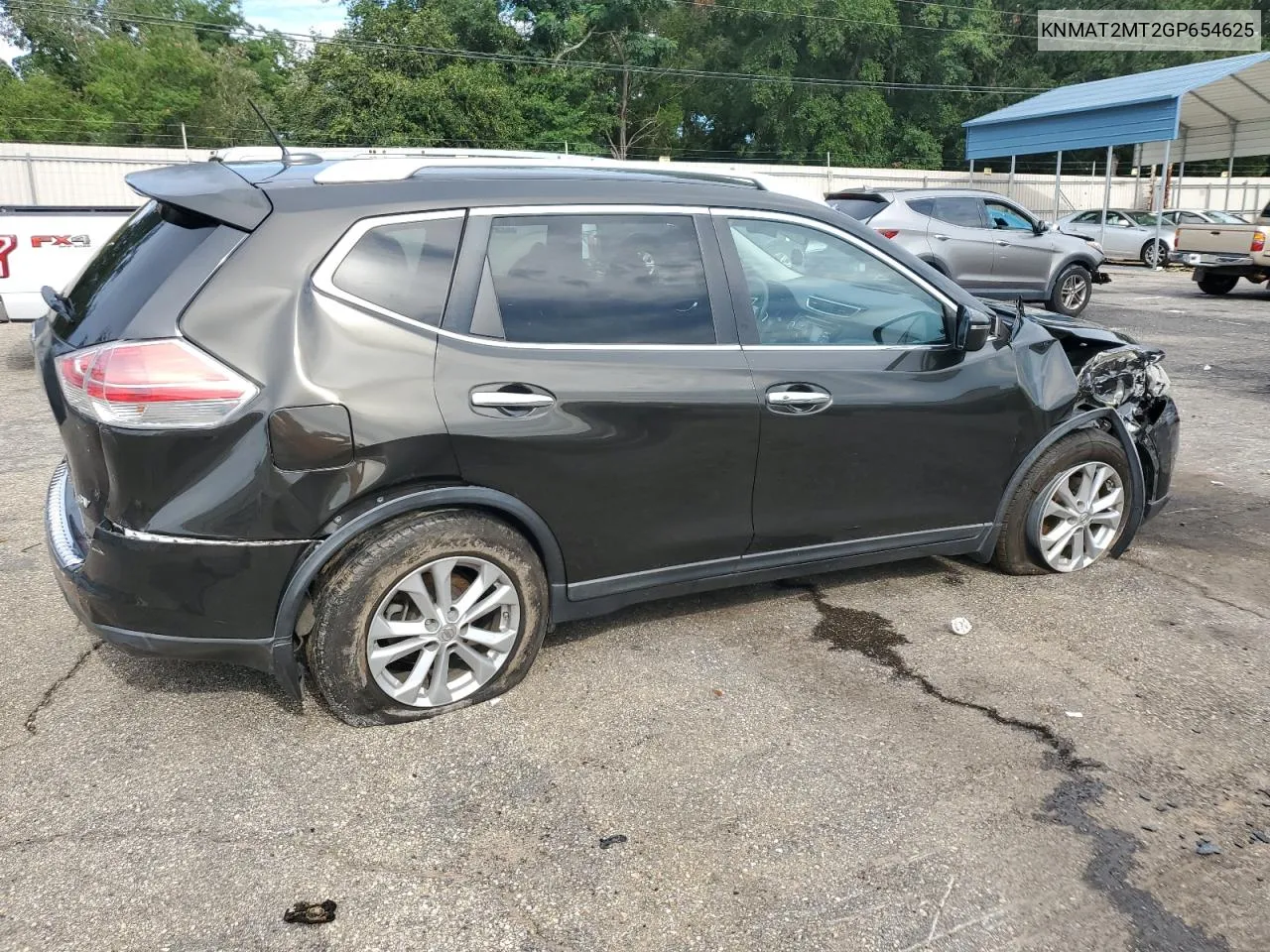 2016 Nissan Rogue S VIN: KNMAT2MT2GP654625 Lot: 62137704