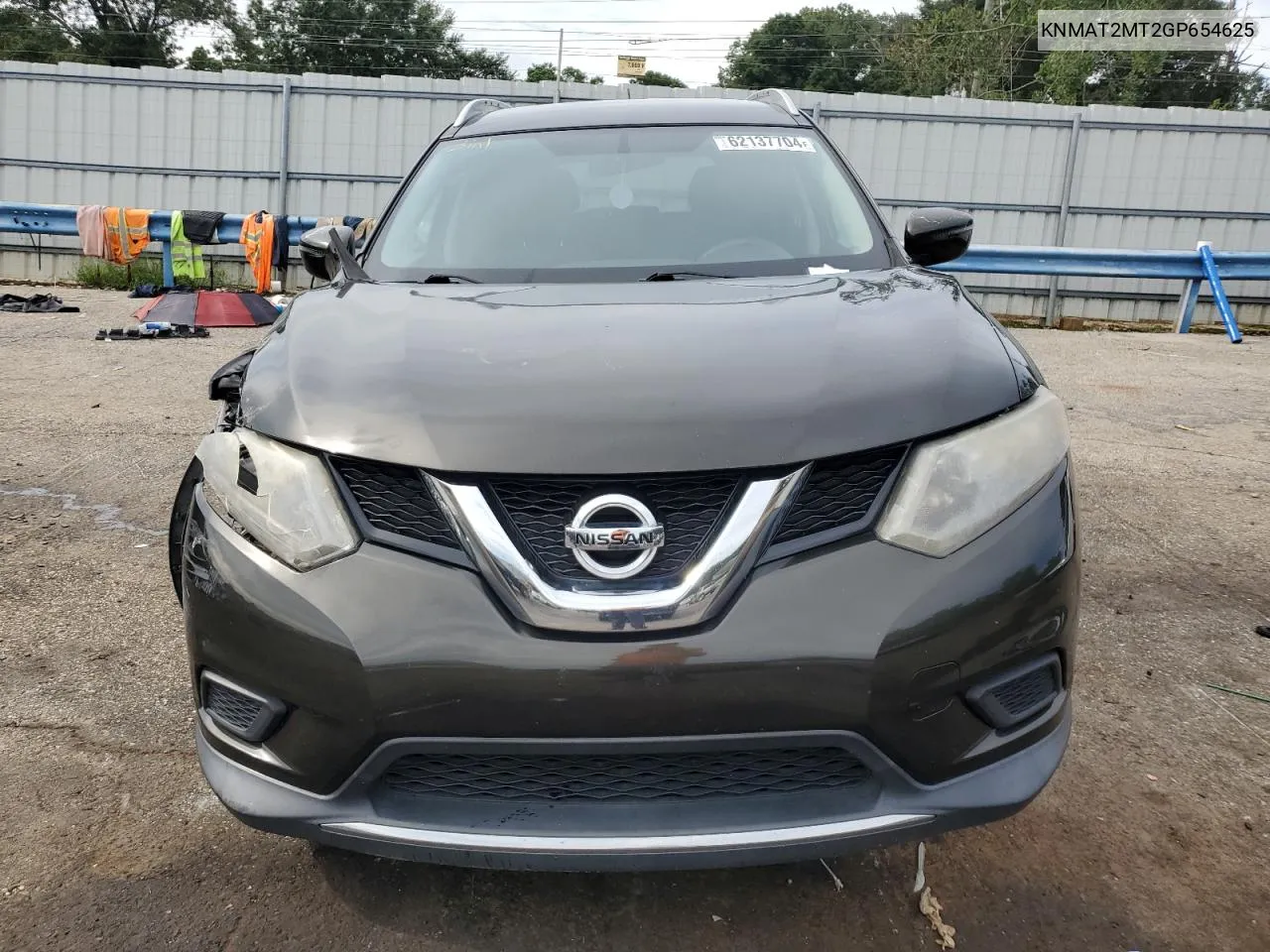 2016 Nissan Rogue S VIN: KNMAT2MT2GP654625 Lot: 62137704