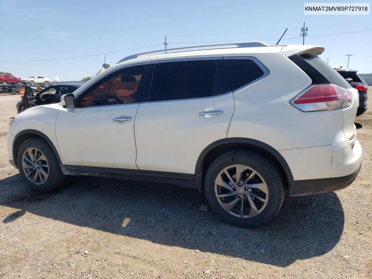 2016 Nissan Rogue S VIN: KNMAT2MV8GP727918 Lot: 62141674