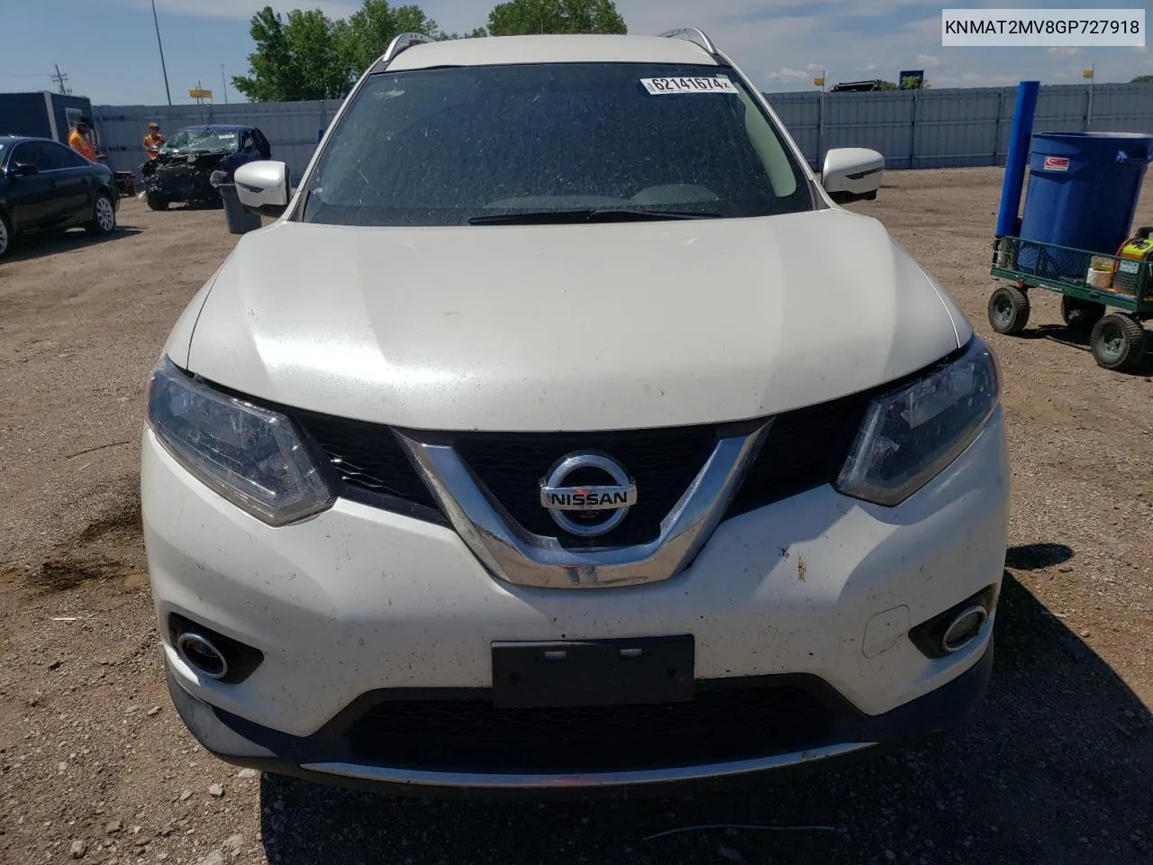 2016 Nissan Rogue S VIN: KNMAT2MV8GP727918 Lot: 62141674