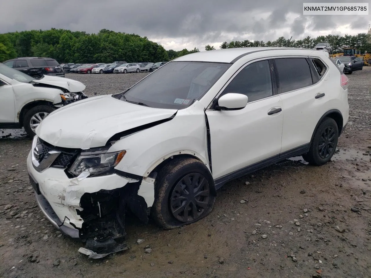 2016 Nissan Rogue S VIN: KNMAT2MV1GP685785 Lot: 63034744