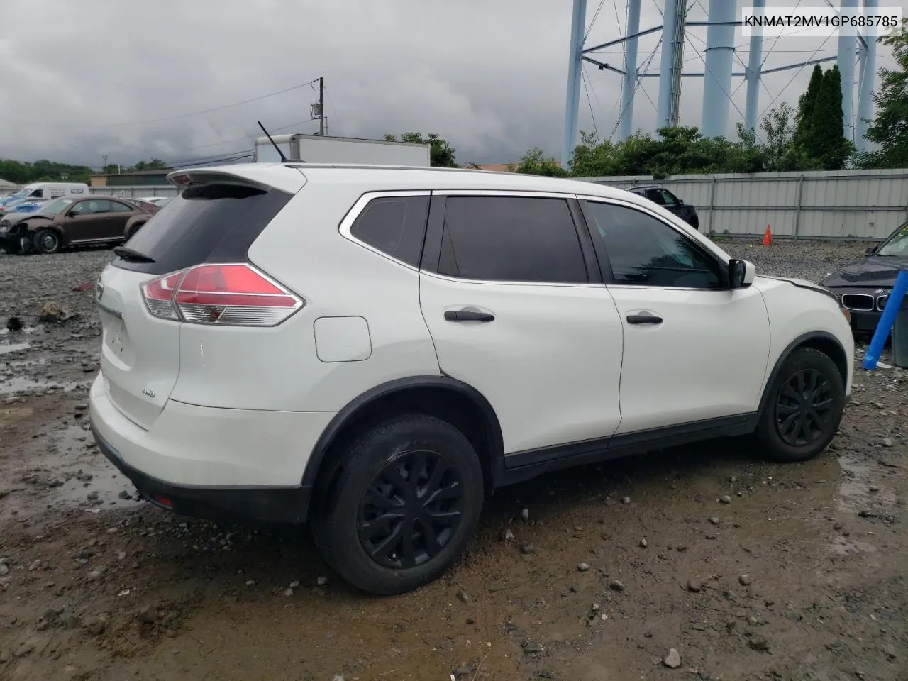 2016 Nissan Rogue S VIN: KNMAT2MV1GP685785 Lot: 63034744