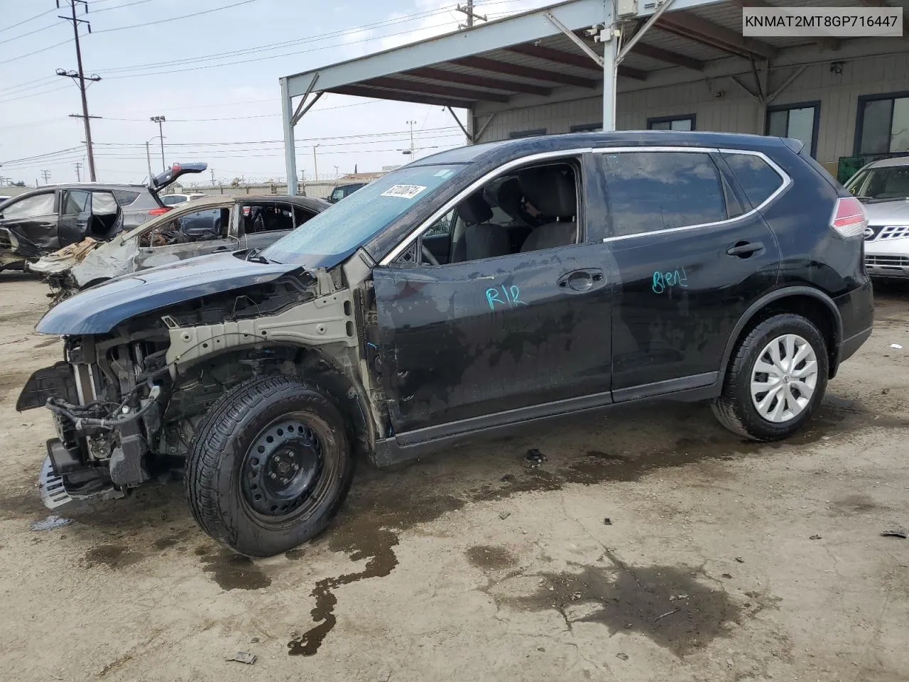 2016 Nissan Rogue S VIN: KNMAT2MT8GP716447 Lot: 63120674