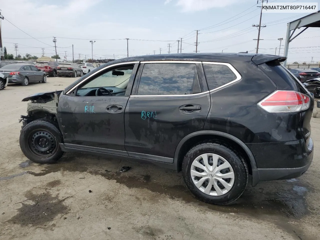 2016 Nissan Rogue S VIN: KNMAT2MT8GP716447 Lot: 63120674