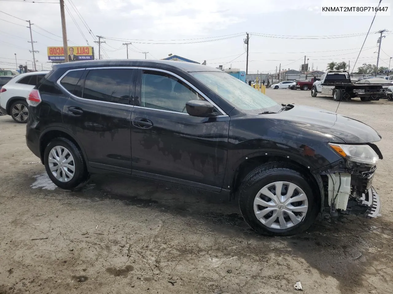 2016 Nissan Rogue S VIN: KNMAT2MT8GP716447 Lot: 63120674