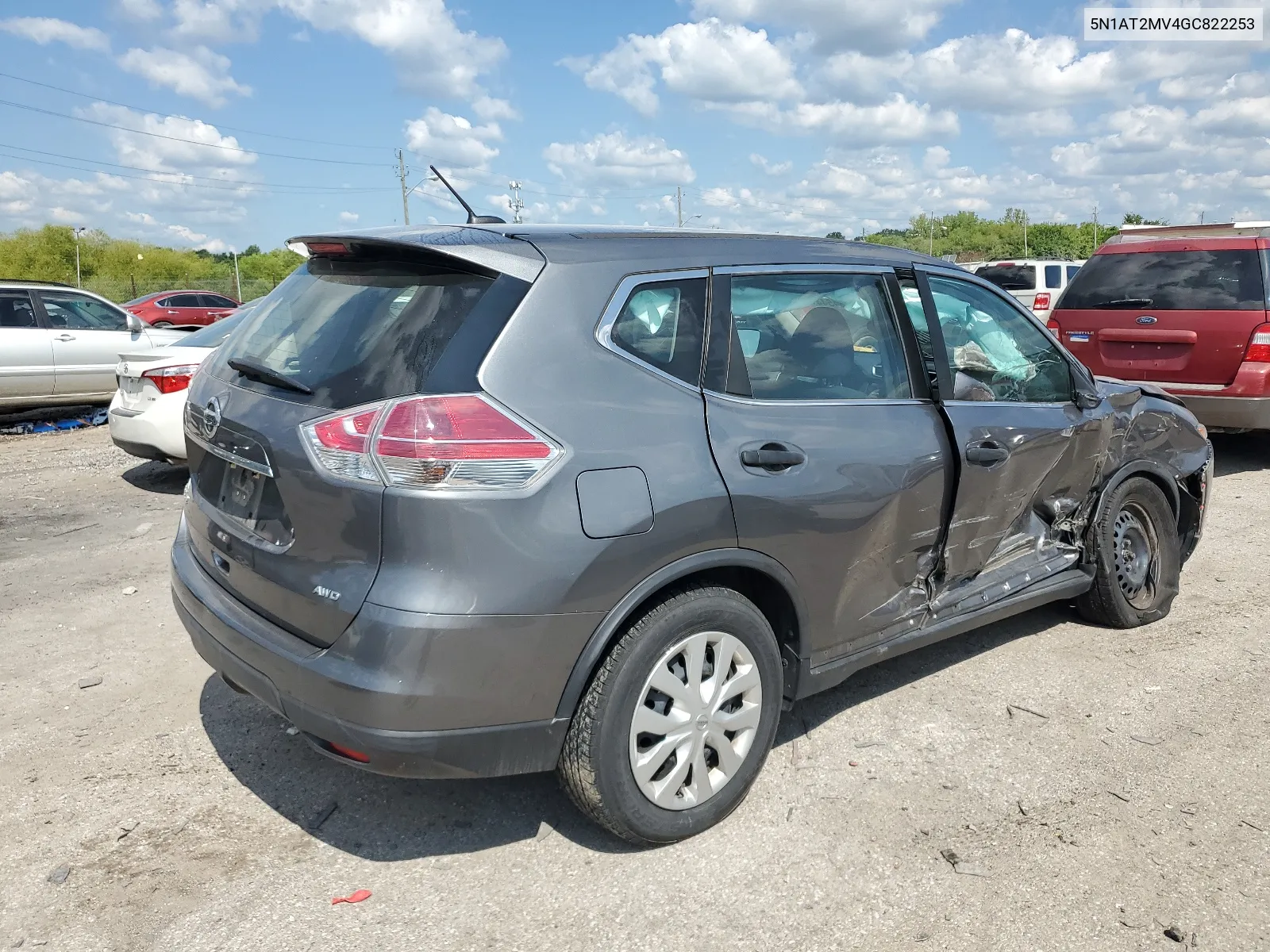 2016 Nissan Rogue S VIN: 5N1AT2MV4GC822253 Lot: 63554544