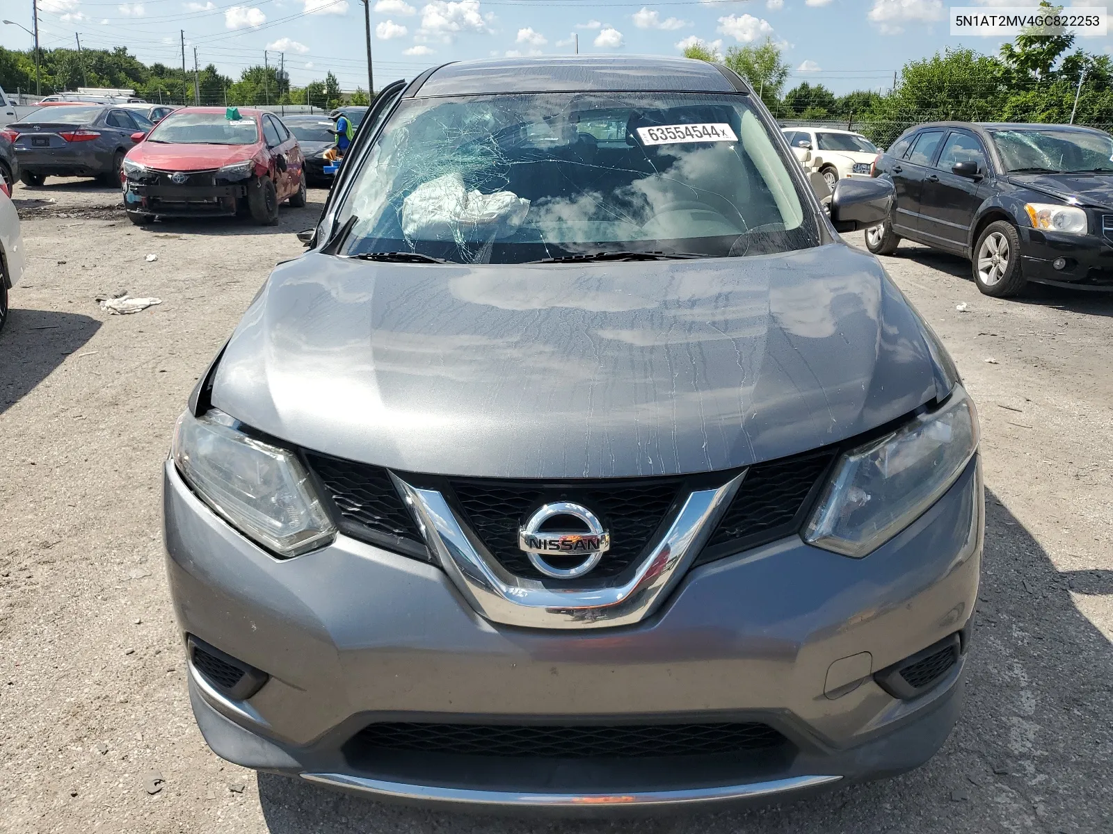 2016 Nissan Rogue S VIN: 5N1AT2MV4GC822253 Lot: 63554544