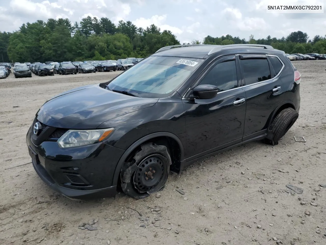 2016 Nissan Rogue S VIN: 5N1AT2MMXGC792201 Lot: 63676954