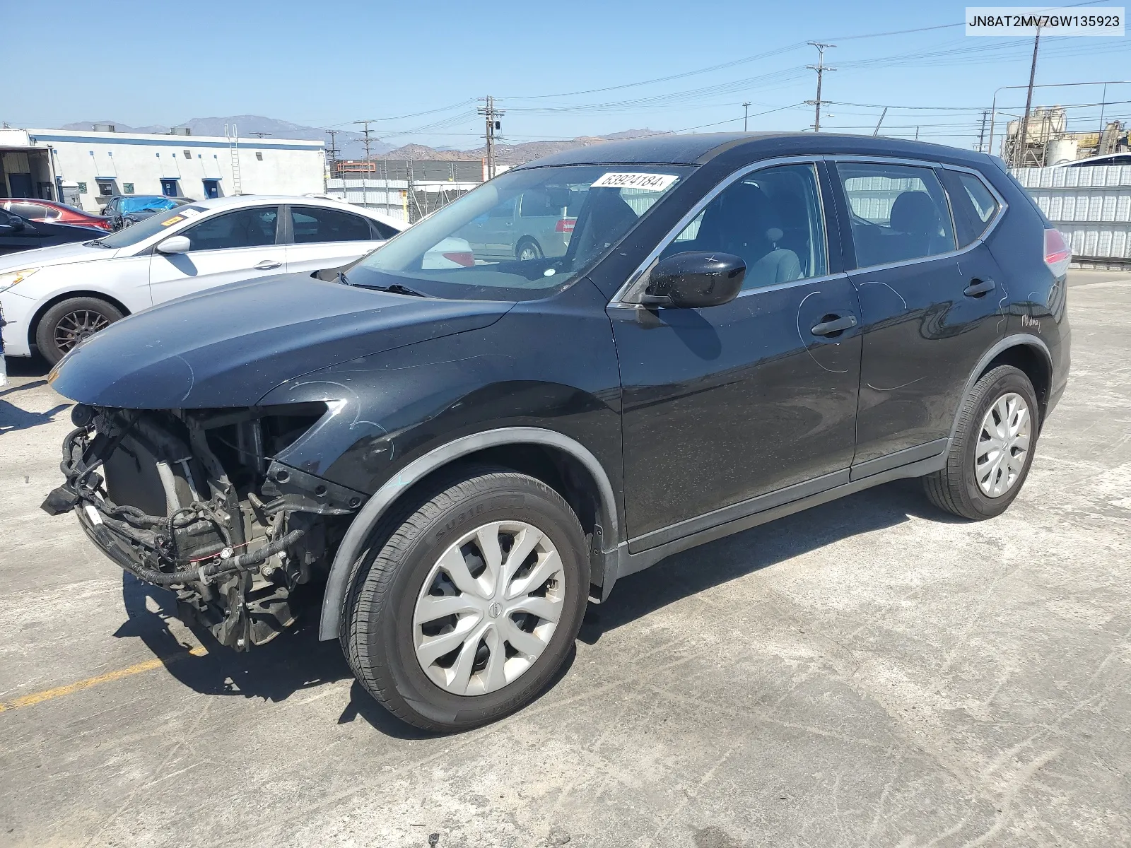 2016 Nissan Rogue S VIN: JN8AT2MV7GW135923 Lot: 63924184