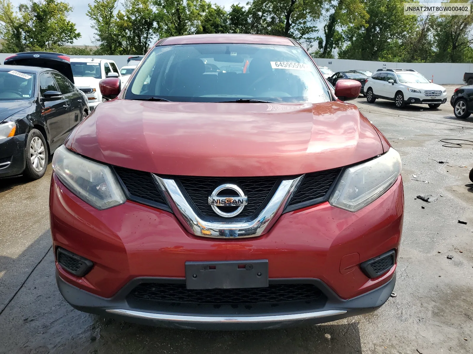 2016 Nissan Rogue S VIN: JN8AT2MT8GW000402 Lot: 64595594