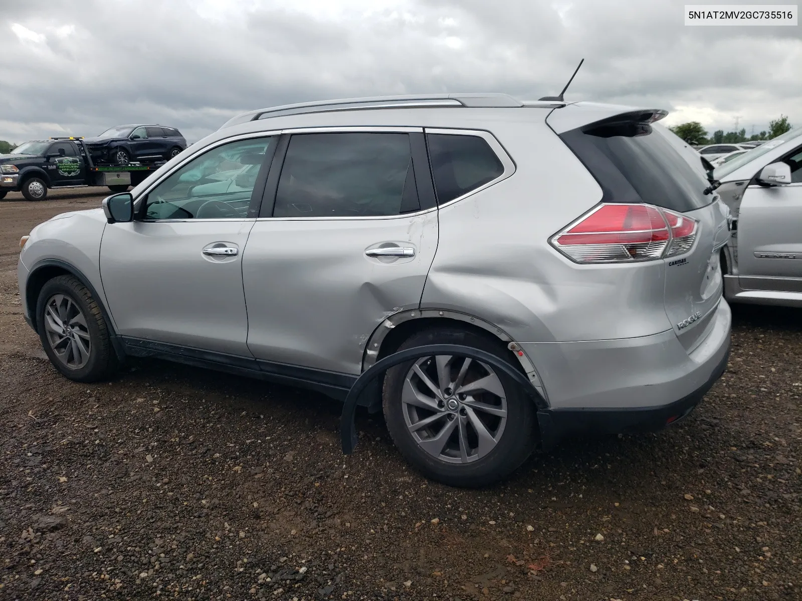 2016 Nissan Rogue S VIN: 5N1AT2MV2GC735516 Lot: 64635404