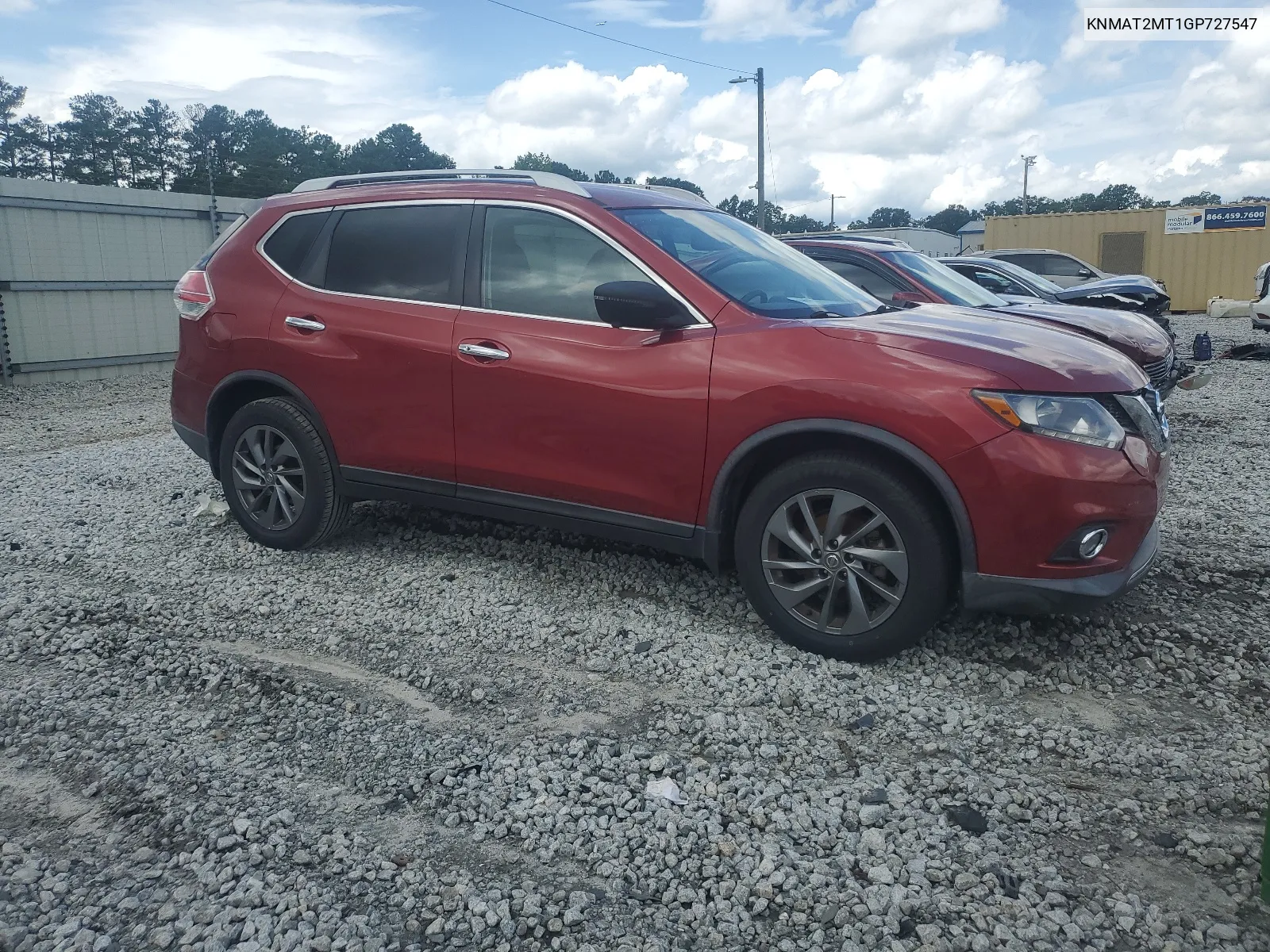 2016 Nissan Rogue S VIN: KNMAT2MT1GP727547 Lot: 64739254