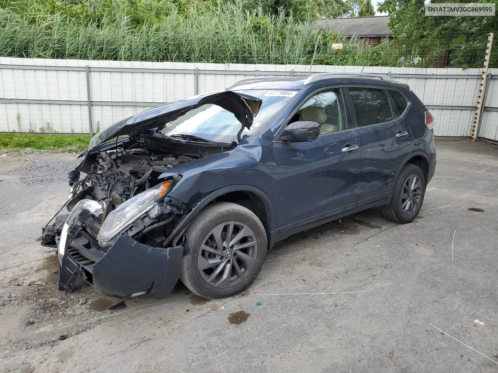 2016 Nissan Rogue S VIN: 5N1AT2MV3GC869595 Lot: 64779864