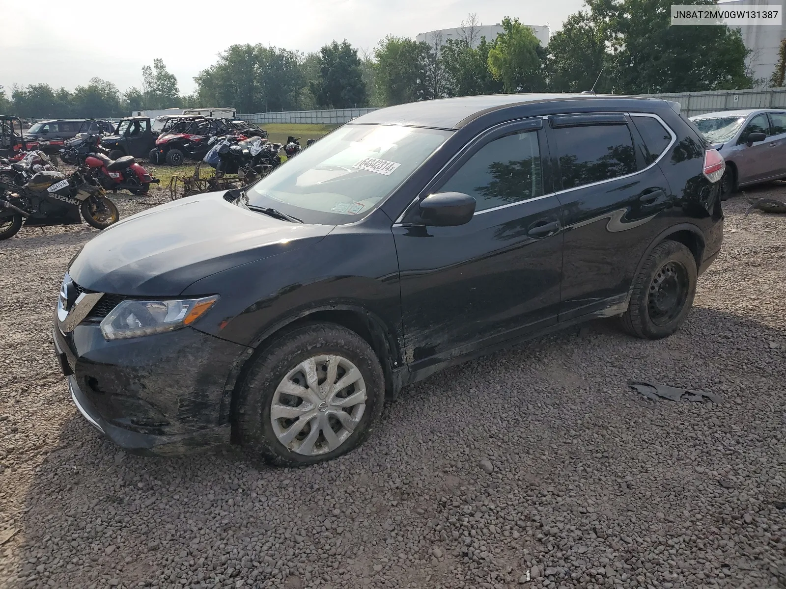 2016 Nissan Rogue S VIN: JN8AT2MV0GW131387 Lot: 64842314