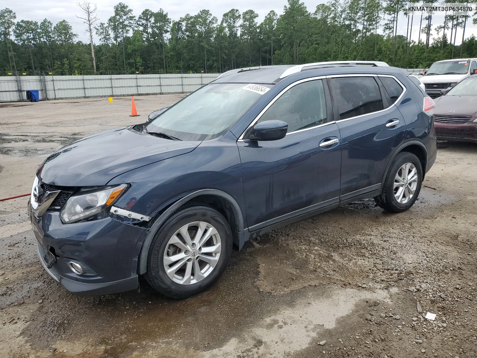 2016 Nissan Rogue S VIN: KNMAT2MT3GP634870 Lot: 64936654