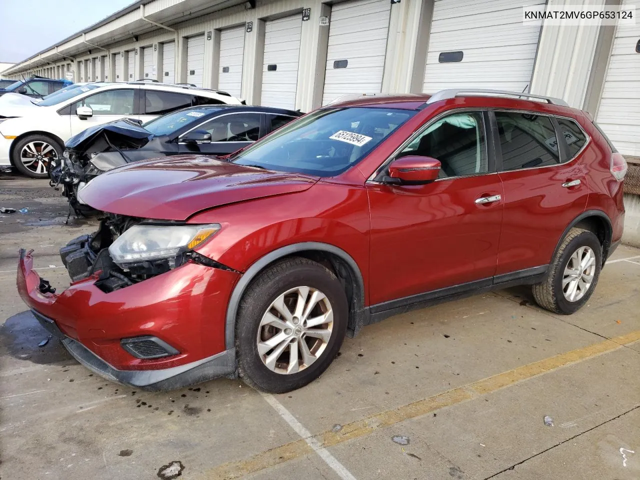 2016 Nissan Rogue S VIN: KNMAT2MV6GP653124 Lot: 65125994