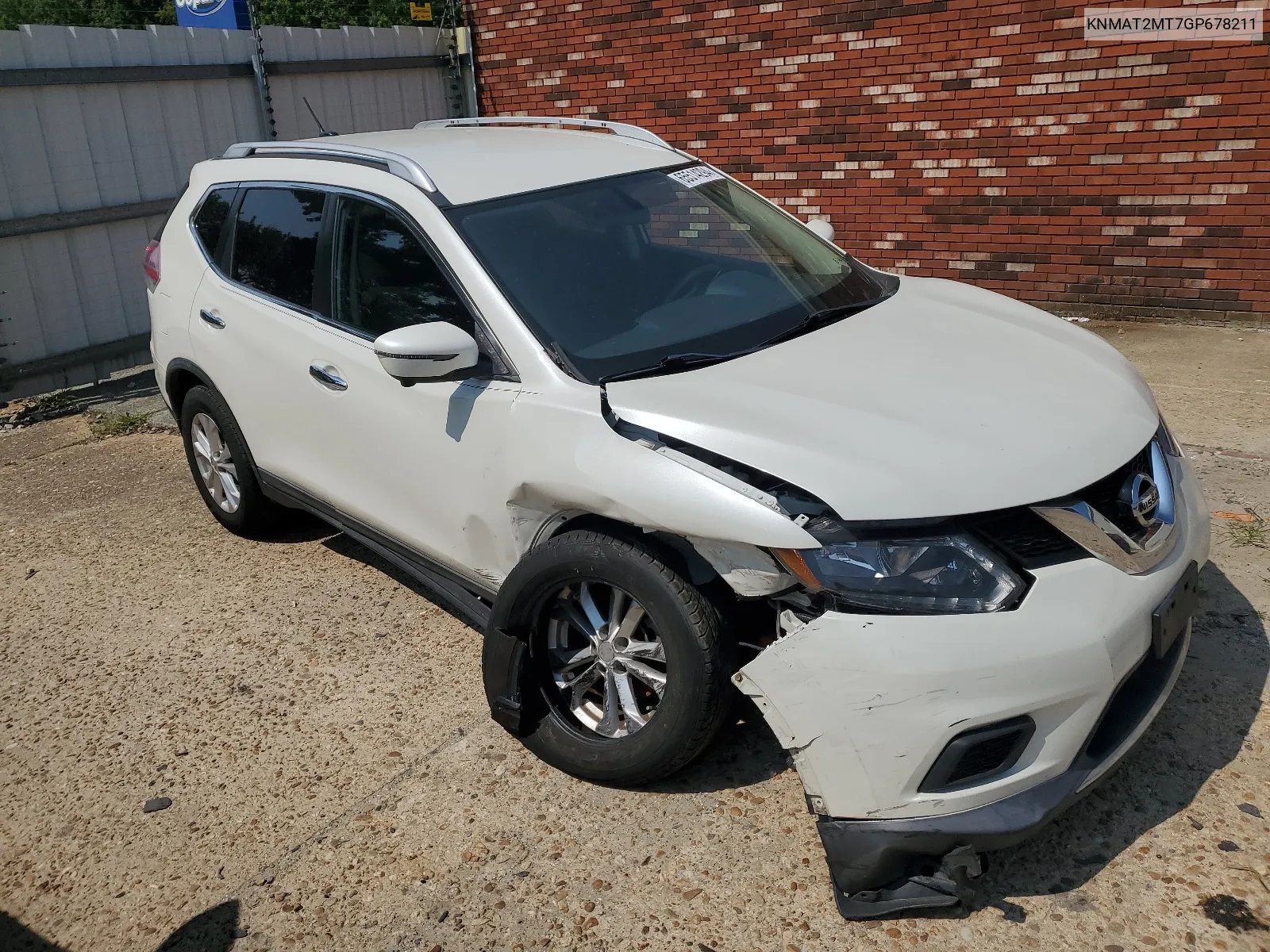 2016 Nissan Rogue S VIN: KNMAT2MT7GP678211 Lot: 65514294