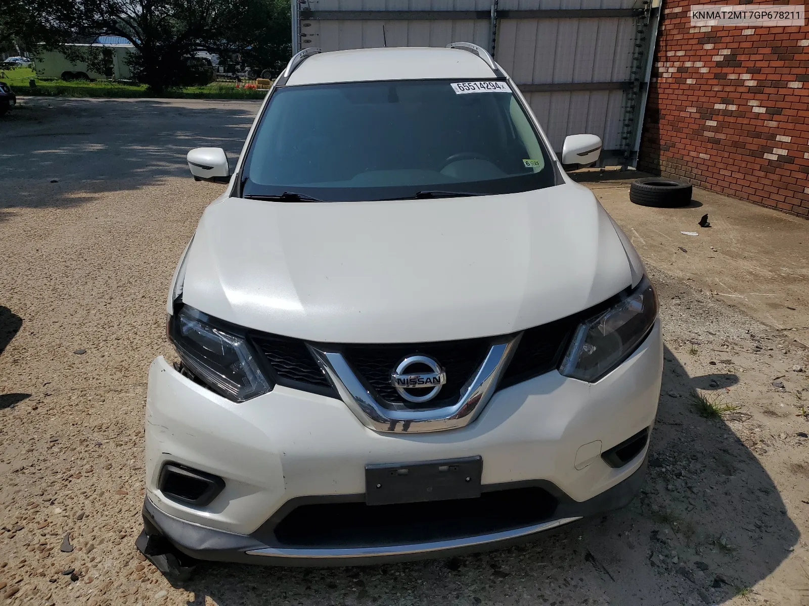 2016 Nissan Rogue S VIN: KNMAT2MT7GP678211 Lot: 65514294