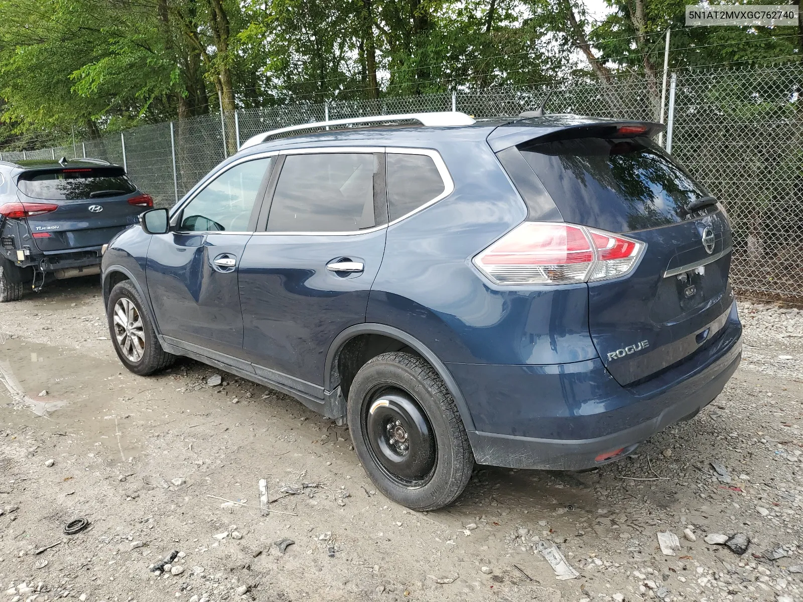 2016 Nissan Rogue S VIN: 5N1AT2MVXGC762740 Lot: 65547354