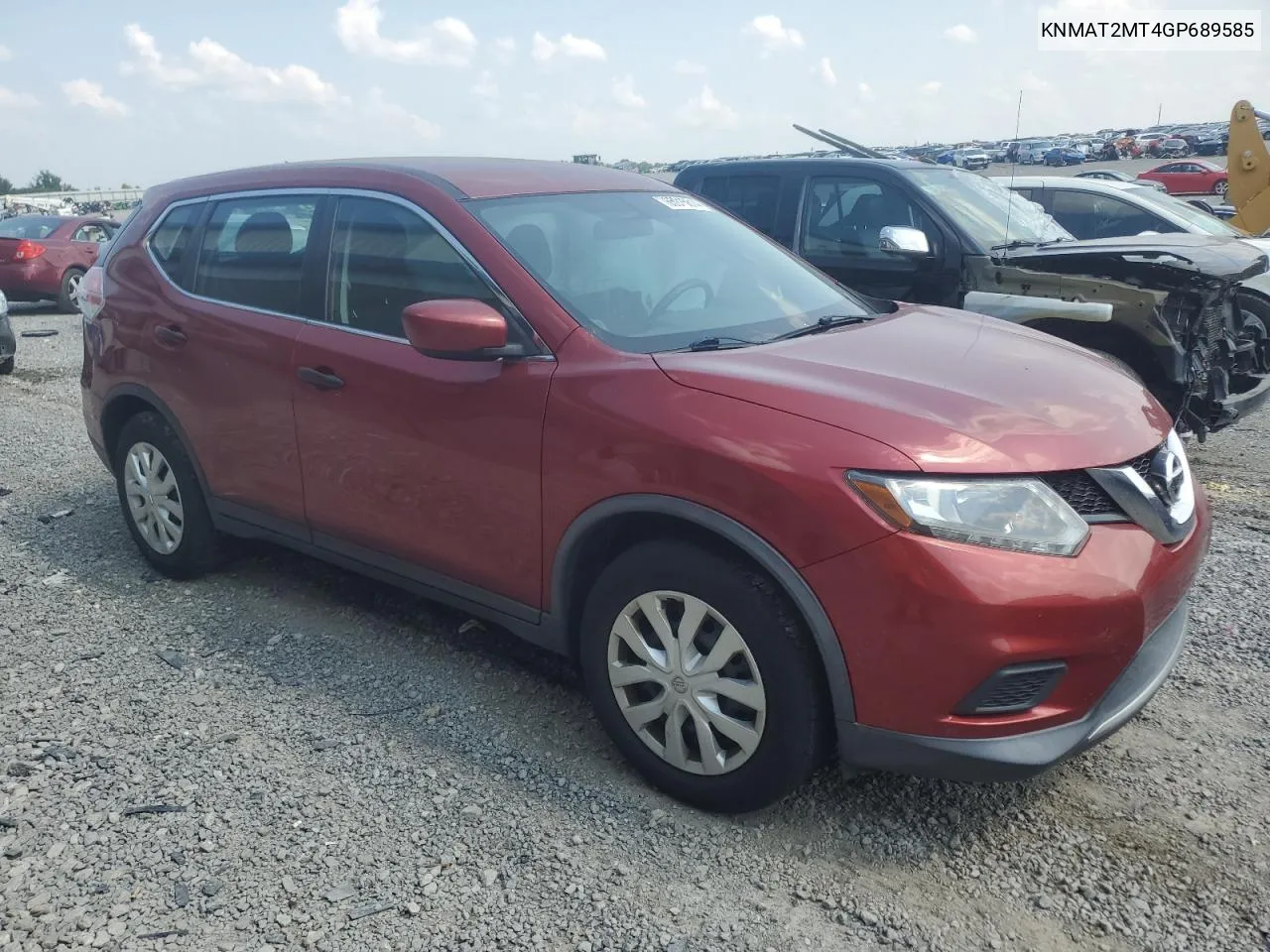 2016 Nissan Rogue S VIN: KNMAT2MT4GP689585 Lot: 65915614