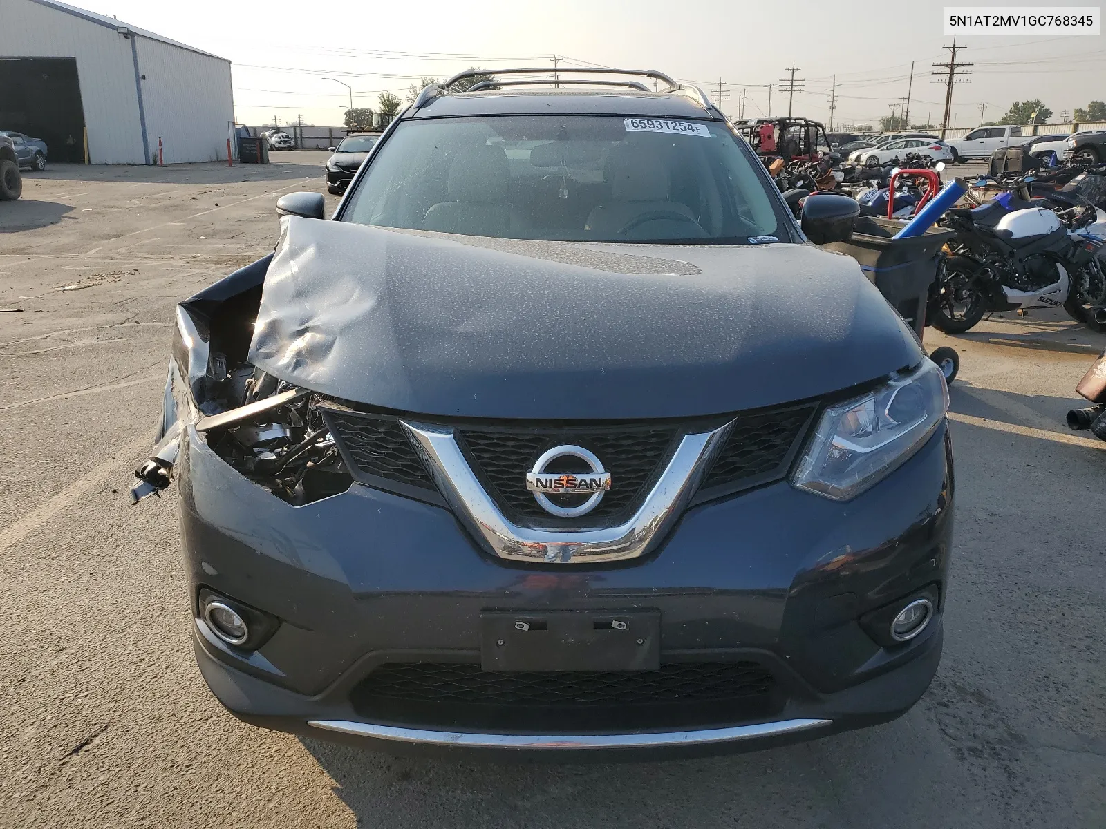 2016 Nissan Rogue S VIN: 5N1AT2MV1GC768345 Lot: 65931254