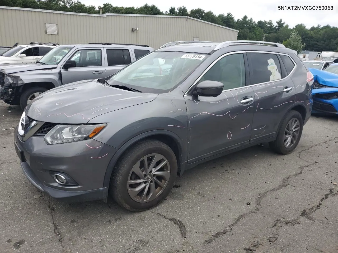 2016 Nissan Rogue S VIN: 5N1AT2MVXGC750068 Lot: 66179184