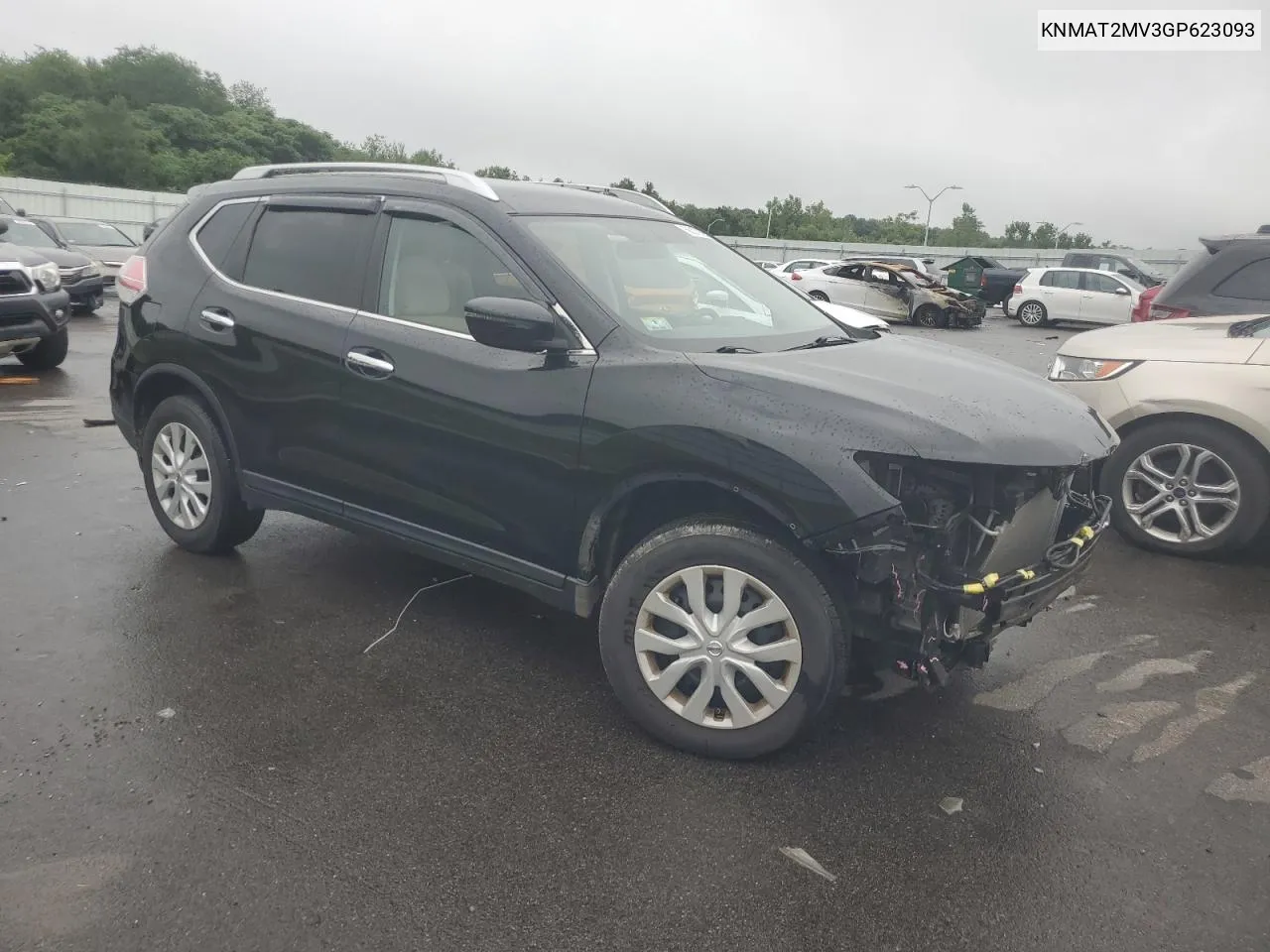 2016 Nissan Rogue S VIN: KNMAT2MV3GP623093 Lot: 66270384