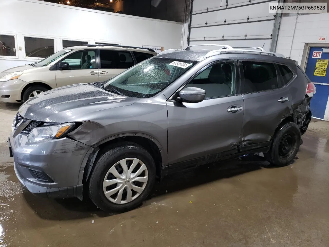 2016 Nissan Rogue S VIN: KNMAT2MV5GP659528 Lot: 66348494