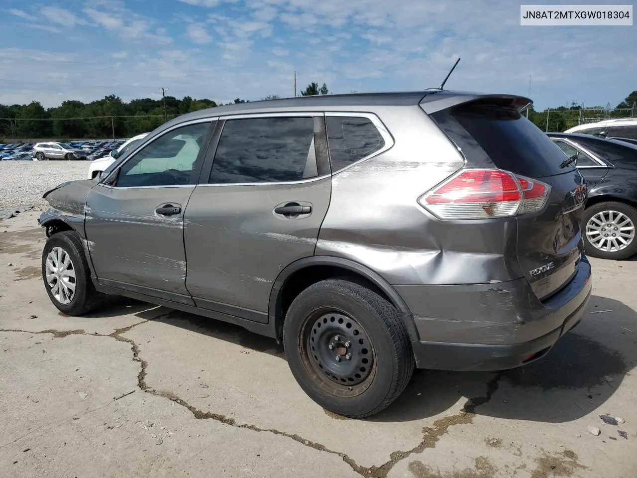 2016 Nissan Rogue S VIN: JN8AT2MTXGW018304 Lot: 66375254