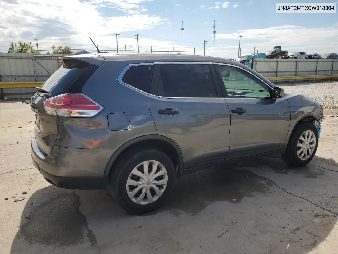 2016 Nissan Rogue S VIN: JN8AT2MTXGW018304 Lot: 66375254