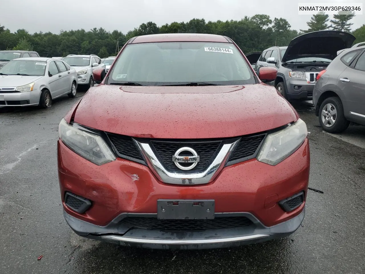 2016 Nissan Rogue S VIN: KNMAT2MV3GP629346 Lot: 66388144