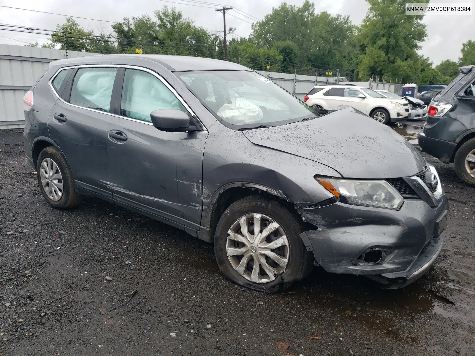 2016 Nissan Rogue S VIN: KNMAT2MV0GP618384 Lot: 66417034