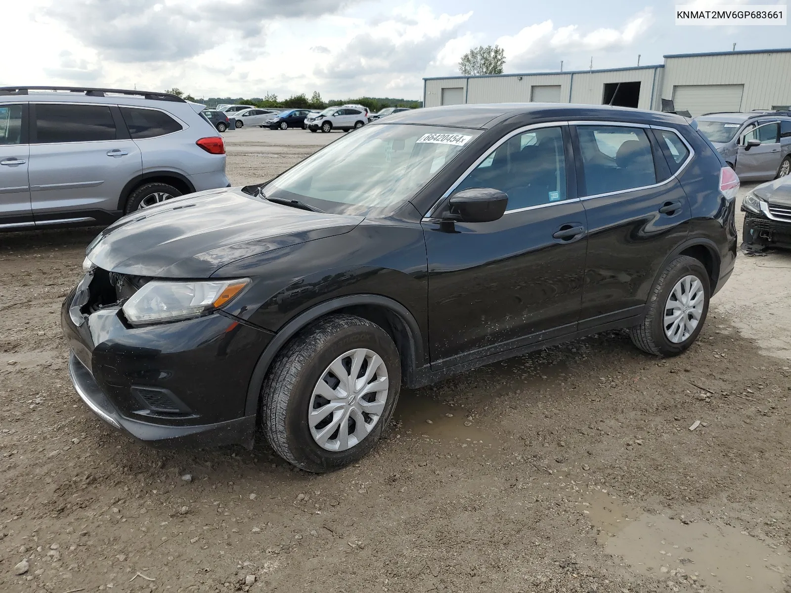 2016 Nissan Rogue S VIN: KNMAT2MV6GP683661 Lot: 66420454