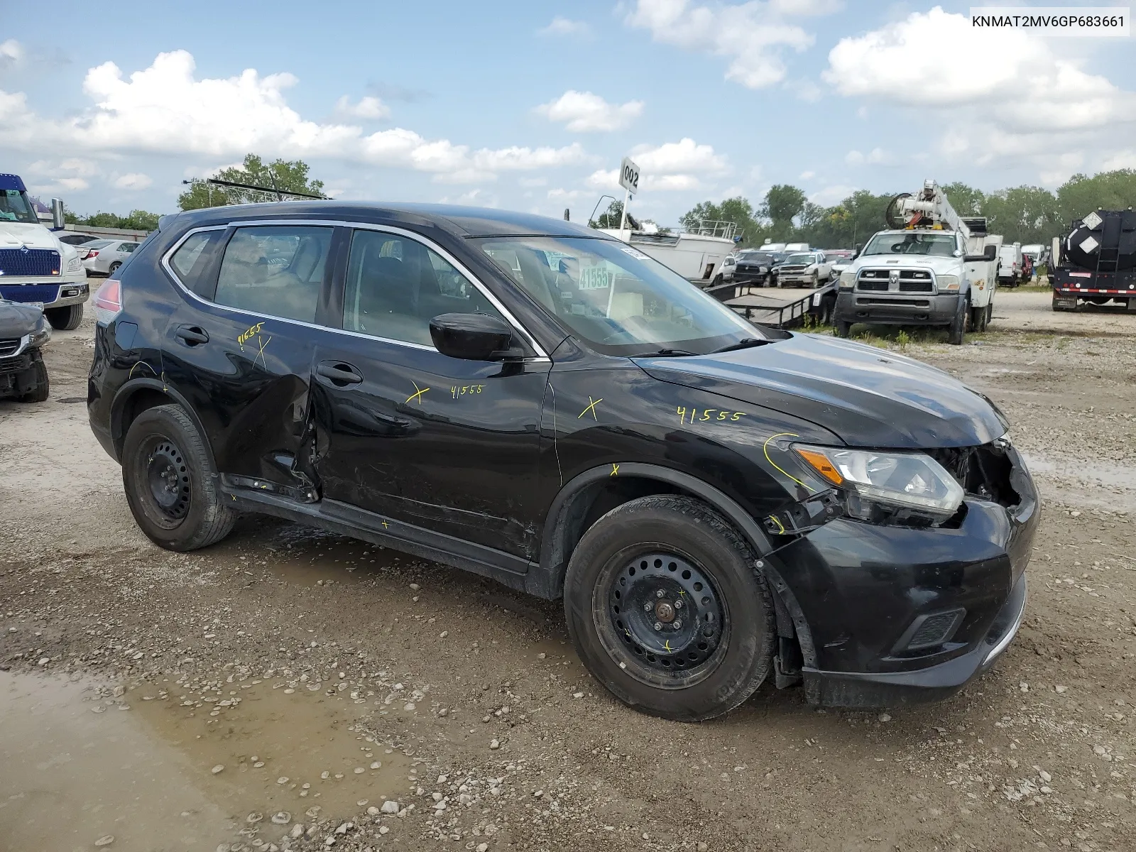 2016 Nissan Rogue S VIN: KNMAT2MV6GP683661 Lot: 66420454