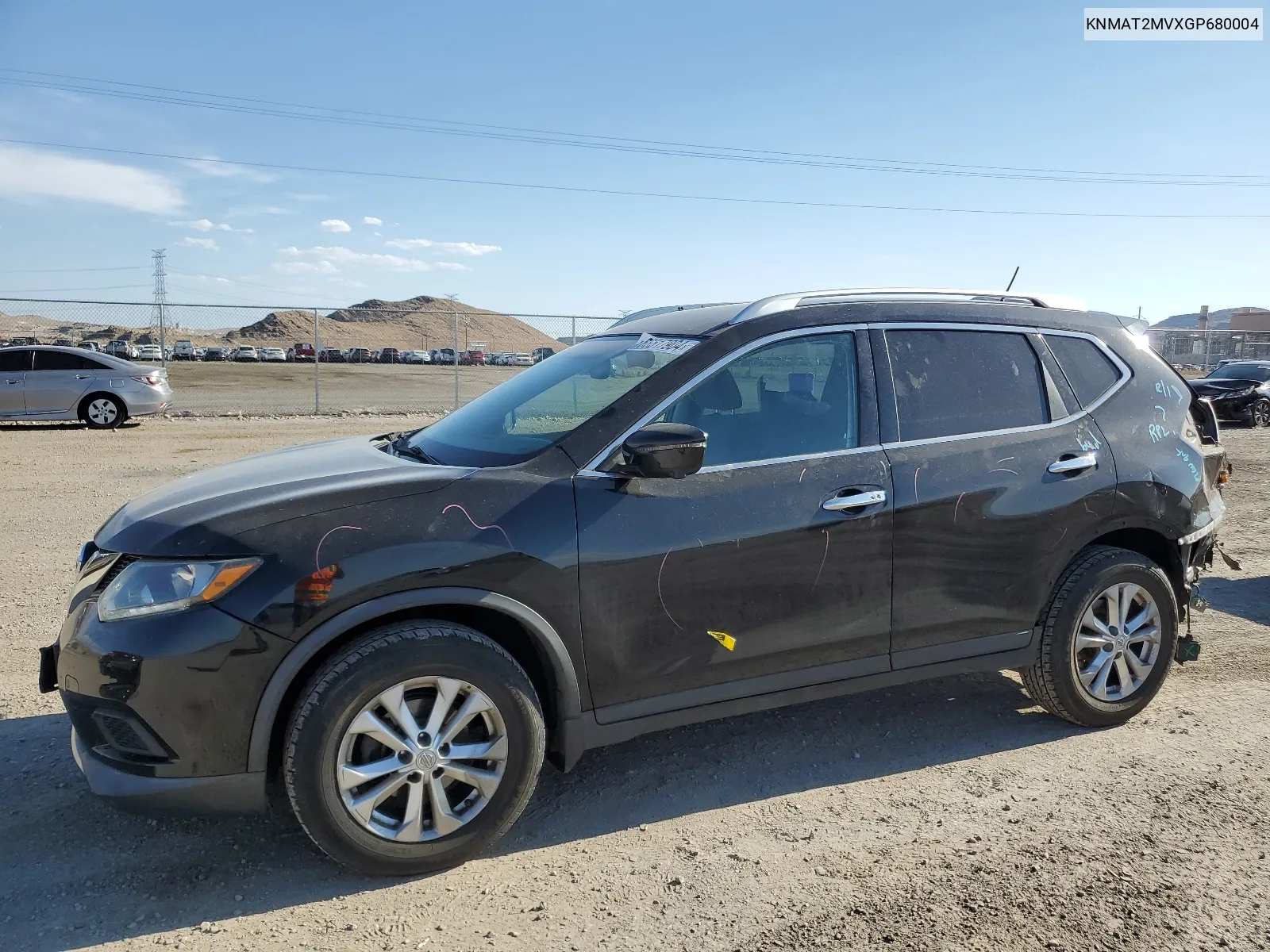 2016 Nissan Rogue S VIN: KNMAT2MVXGP680004 Lot: 66517904