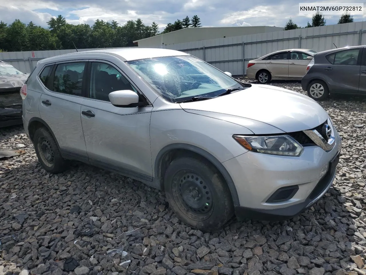 2016 Nissan Rogue S VIN: KNMAT2MV6GP732812 Lot: 66678404