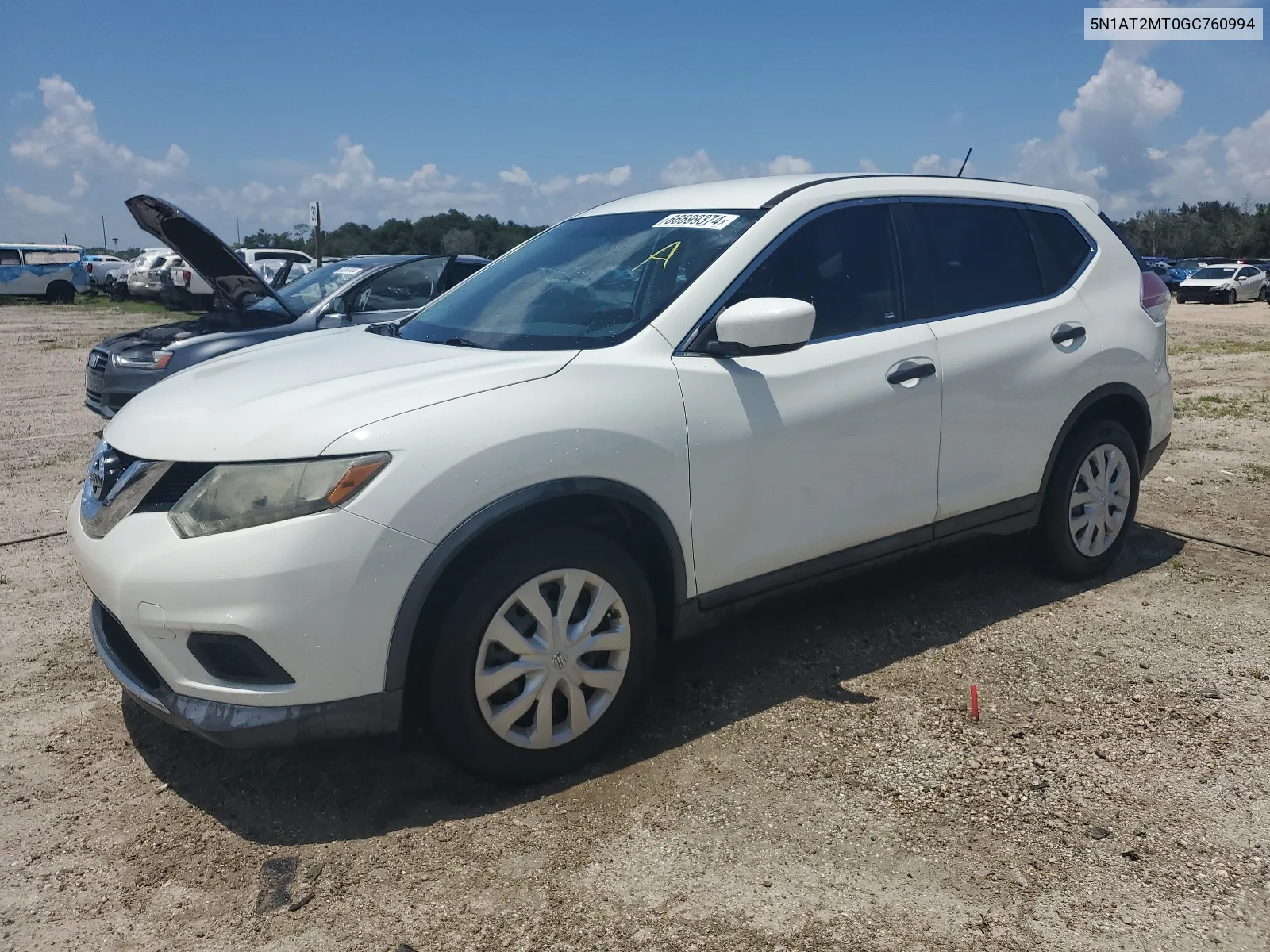 2016 Nissan Rogue S VIN: 5N1AT2MT0GC760994 Lot: 66699374