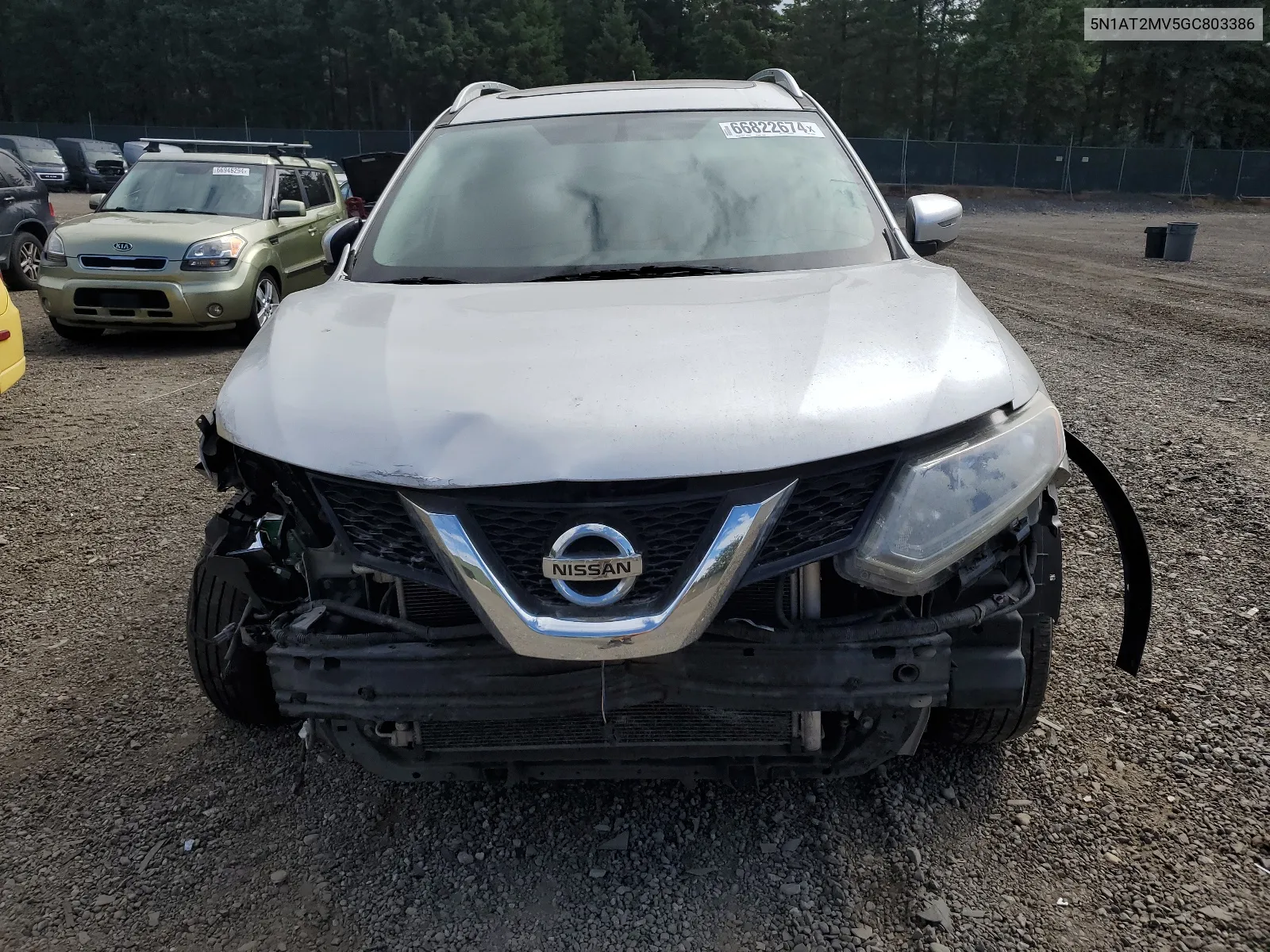 2016 Nissan Rogue S VIN: 5N1AT2MV5GC803386 Lot: 66822674