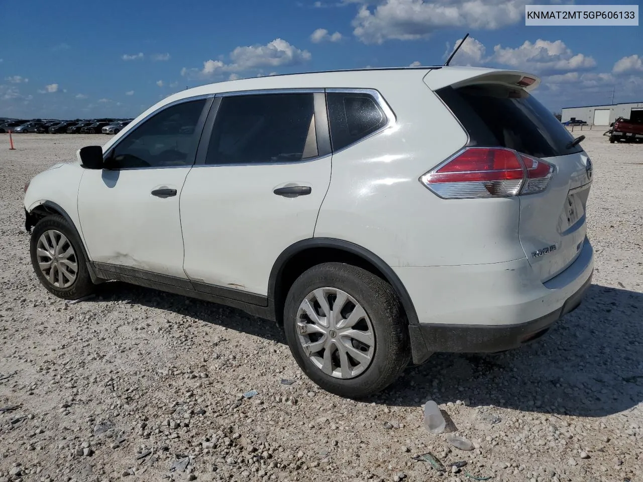 2016 Nissan Rogue S VIN: KNMAT2MT5GP606133 Lot: 66982354