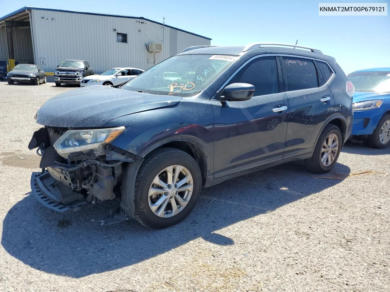 2016 Nissan Rogue S VIN: KNMAT2MT0GP679121 Lot: 66995654