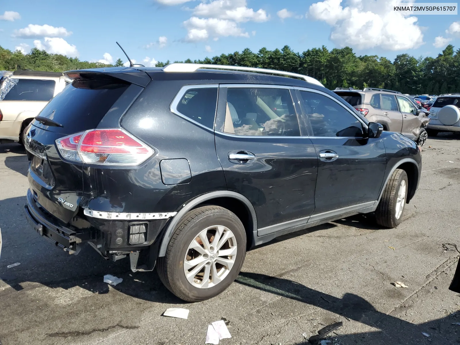 2016 Nissan Rogue S VIN: KNMAT2MV5GP615707 Lot: 67151714