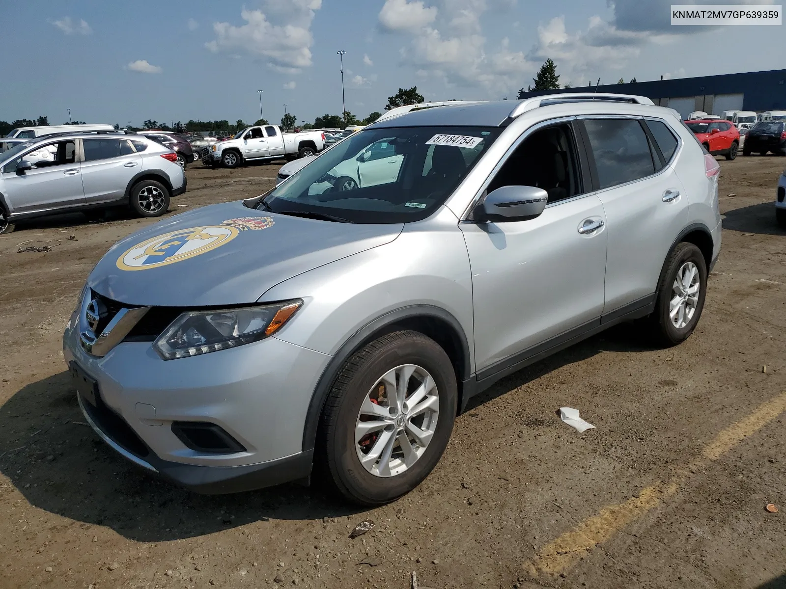 2016 Nissan Rogue S VIN: KNMAT2MV7GP639359 Lot: 67184754