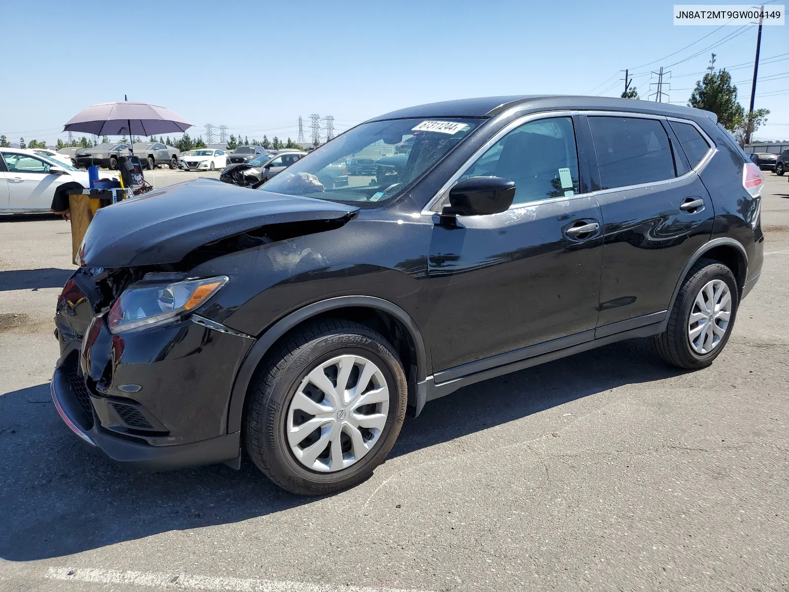 2016 Nissan Rogue S VIN: JN8AT2MT9GW004149 Lot: 67311244