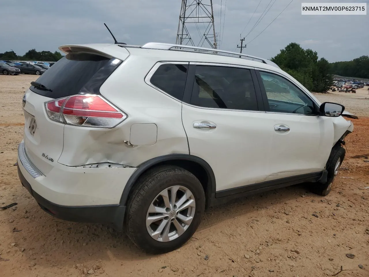 2016 Nissan Rogue S VIN: KNMAT2MV0GP623715 Lot: 67697254