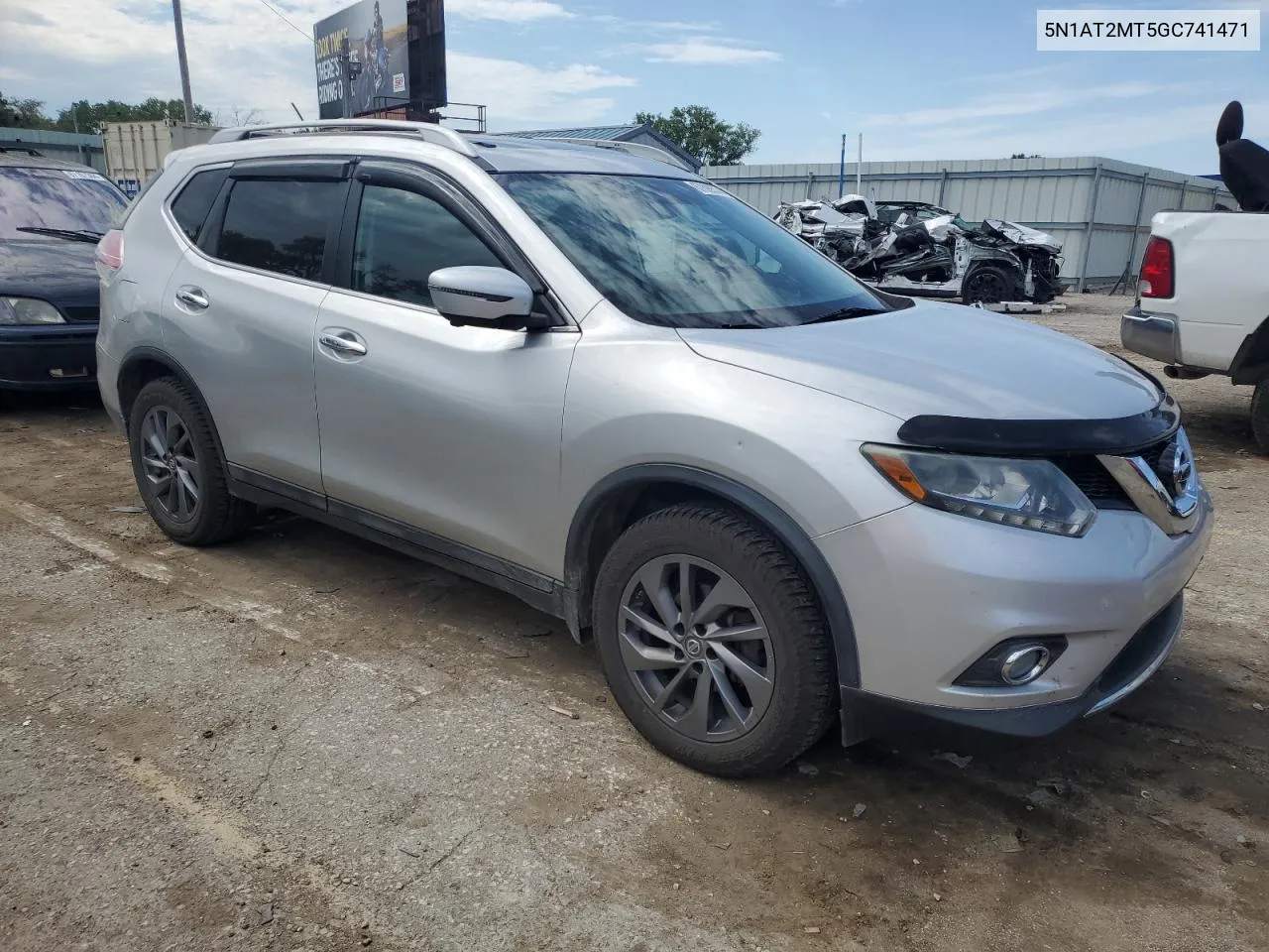 2016 Nissan Rogue S VIN: 5N1AT2MT5GC741471 Lot: 67899574