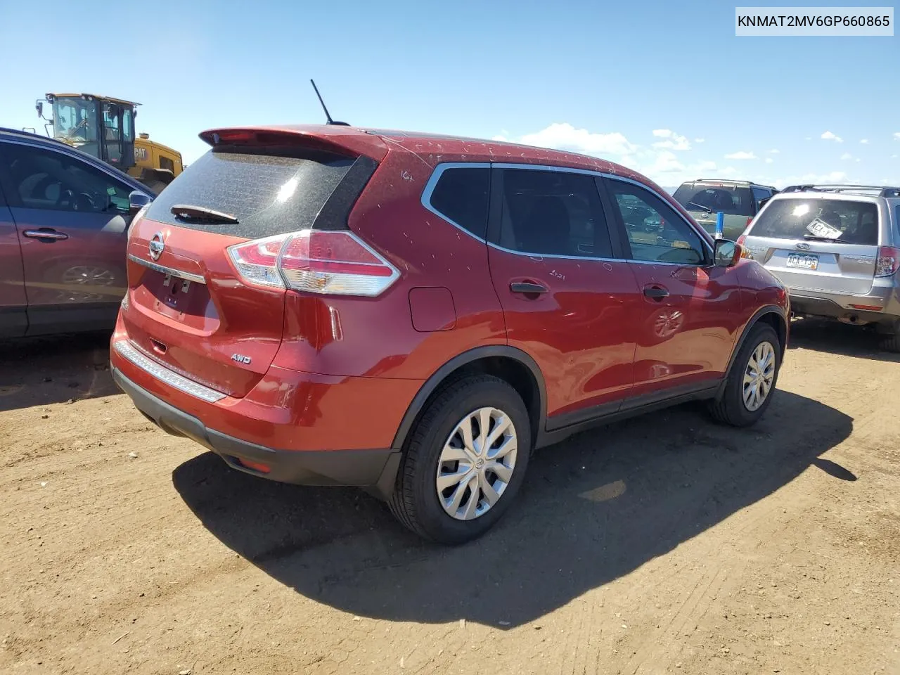 2016 Nissan Rogue S VIN: KNMAT2MV6GP660865 Lot: 67950944