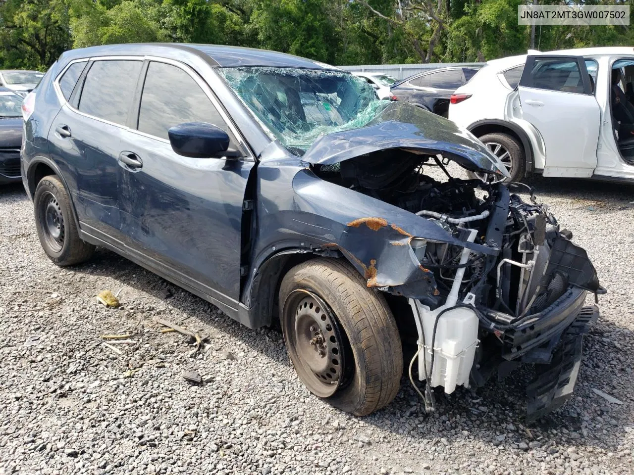 2016 Nissan Rogue S VIN: JN8AT2MT3GW007502 Lot: 68042984